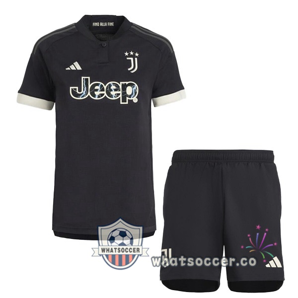 Juventus Kids Third Soccer Jerseys Black 2023-2024