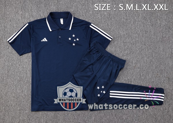 Training Polo Cruzeiro EC + Pants Blue Royal 2023-2024