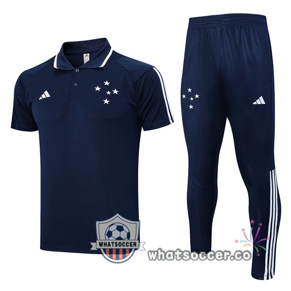 Training Polo Cruzeiro EC + Pants Blue Royal 2023-2024