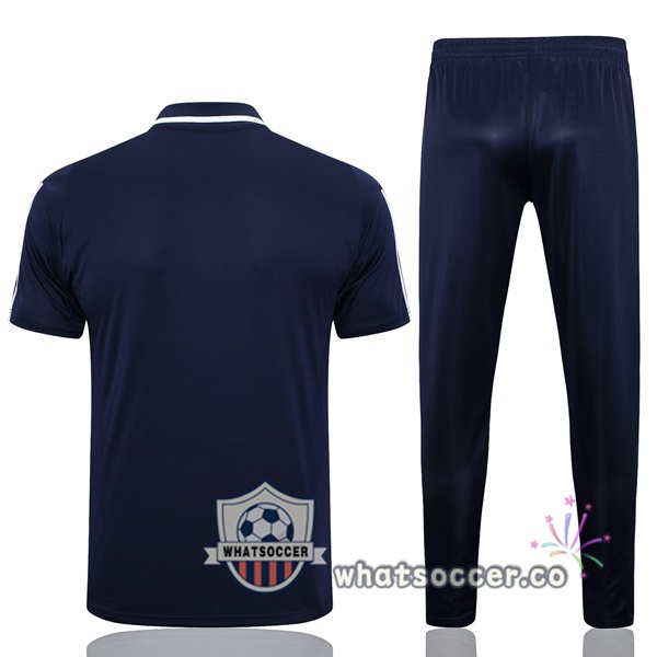 Training Polo Italy + Pants Blue Royal 2023-2024