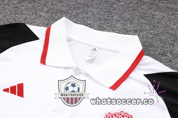 Training Polo Manchester United + Pants White 2023-2024