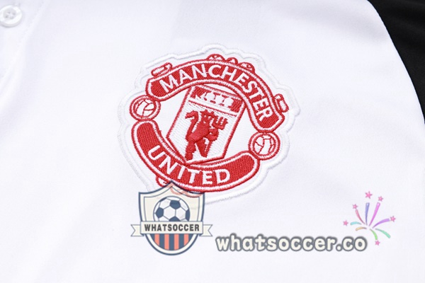 Training Polo Manchester United + Pants White 2023-2024