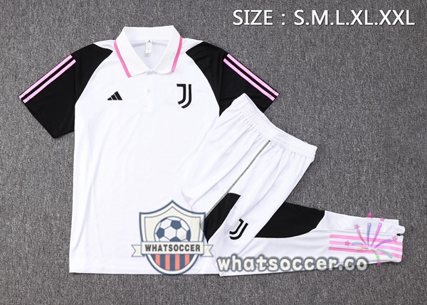 Training Polo Juventus + Pants White 2023-2024