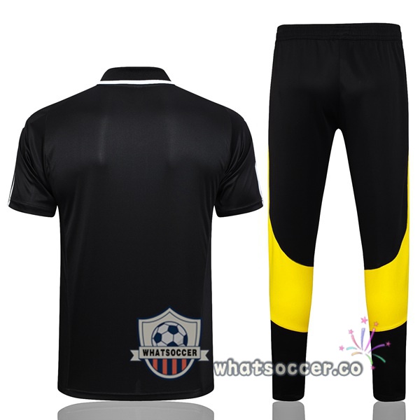 Training Polo Juventus + Pants Black 2023-2024