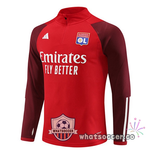 Soccer Sweater Olympique Lyonnais Red 2023-2024