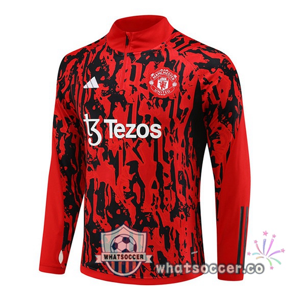Soccer Sweater Manchester United Red Black 2023-2024