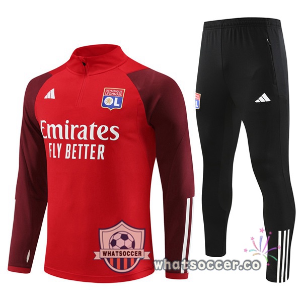 Training Jacket Olympique Lyonnais Red 2023-2024