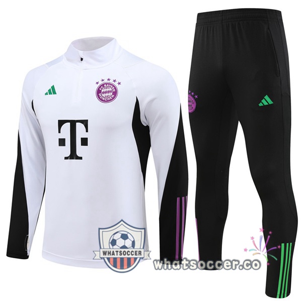 Training Jacket Bayern Munich White 2023-2024