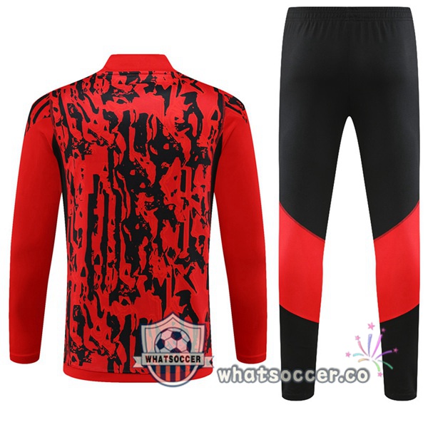 Training Jacket Manchester United Red Black 2023-2024