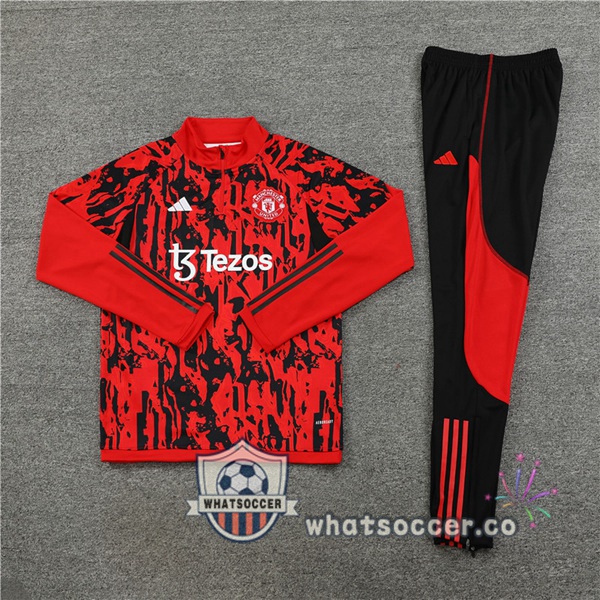 Training Jacket Manchester United Red Black 2023-2024