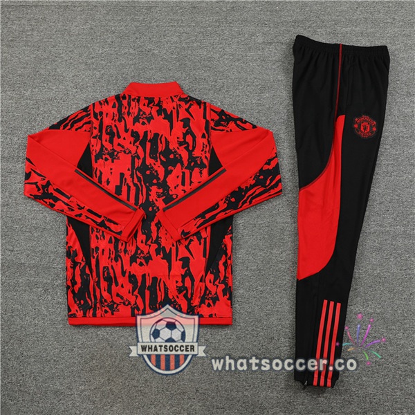 Training Jacket Manchester United Red Black 2023-2024