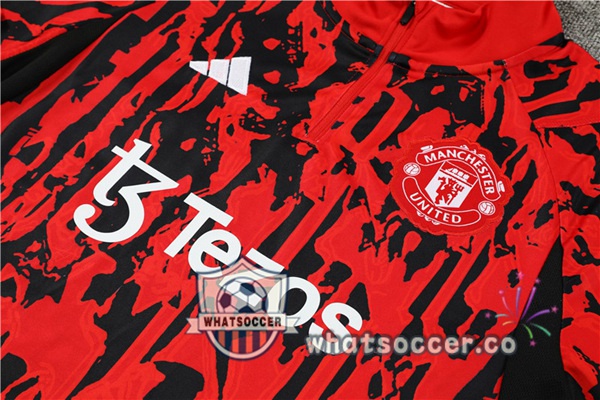 Training Jacket Manchester United Red Black 2023-2024