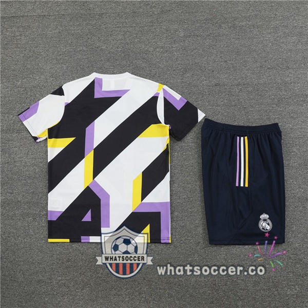Real Madrid Training T-Shirts + Shorts White Black 2023-2024