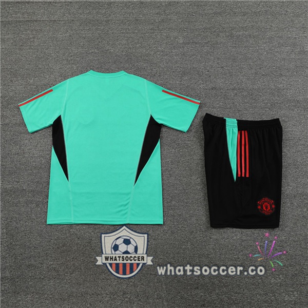 Manchester United Training T-Shirts + Shorts Green 2023-2024