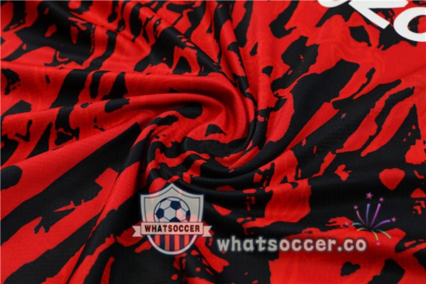 Manchester United Training T-Shirts + Shorts Black Red 2023-2024