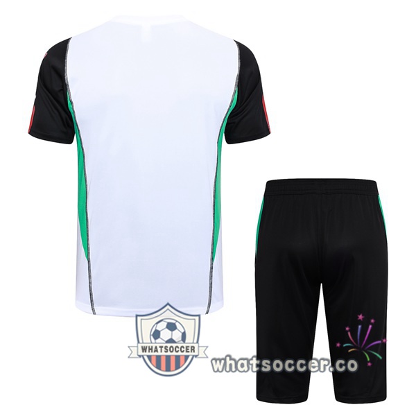Manchester United Training T-Shirts + Shorts White 2023-2024