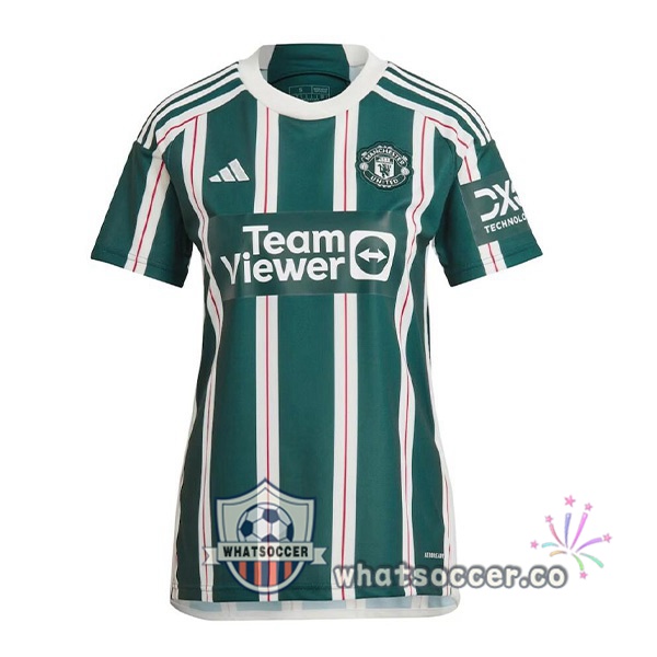 Manchester United Women Away Soccer Jerseys Green 2023-2024