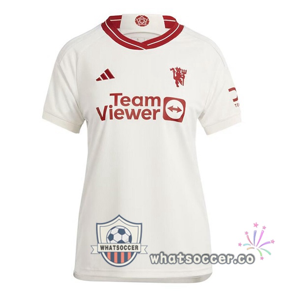 Manchester United Women Third Soccer Jerseys White 2023-2024