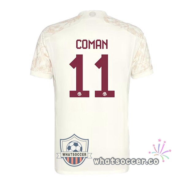 Bayern Munich (Coman 11) Third Soccer Jerseys Yellow 2023-2024