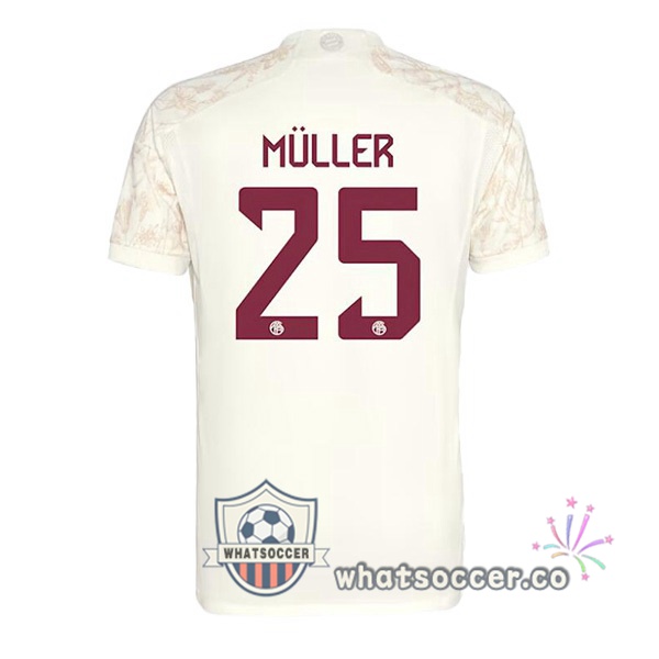 Bayern Munich (Müller 25) Third Soccer Jerseys Yellow 2023-2024