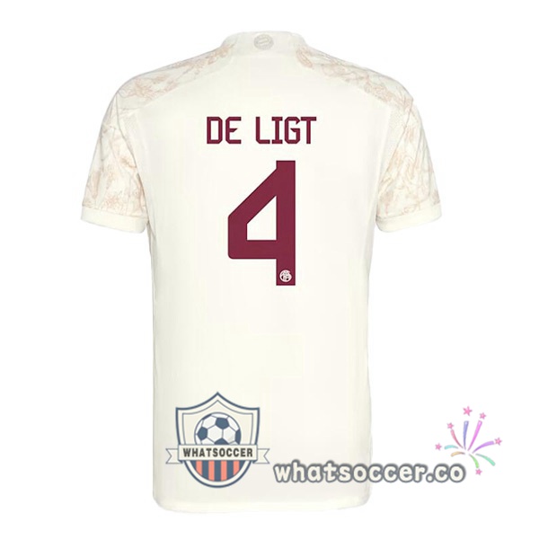 Bayern Munich (de Ligt 4) Third Soccer Jerseys Yellow 2023-2024