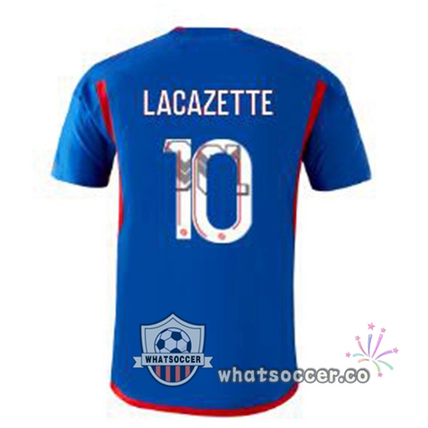 Olympique Lyonnais (LACAZETTE 10) Away Soccer Jerseys Blue 2023-2024