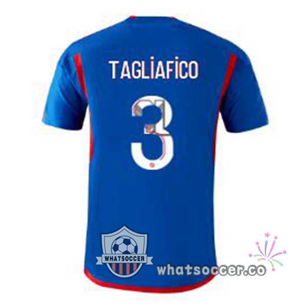Olympique Lyonnais (TAGLIAFICO 3) Away Soccer Jerseys Blue 2023-2024
