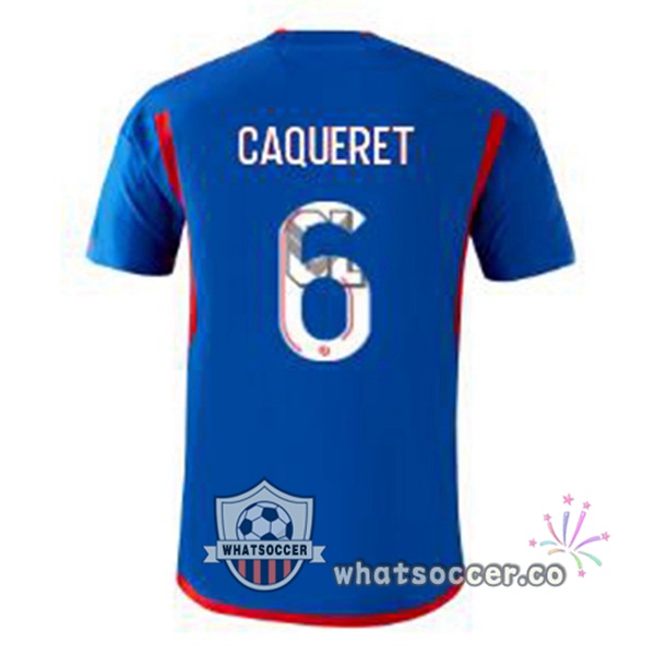 Olympique Lyonnais (CAQUERET 6) Away Soccer Jerseys Blue 2023-2024