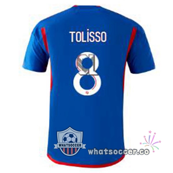 Olympique Lyonnais (TOLISSO 8) Away Soccer Jerseys Blue 2023-2024