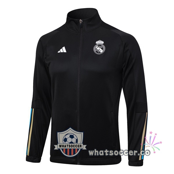 Soccer Jacket Real Madrid Black 2023-2024