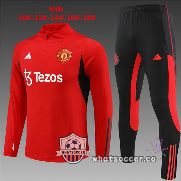 Training Jacket Manchester United Kids Red 2023-2024