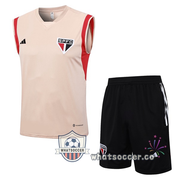 Sao Paulo FC Soccer Vest + Shorts Rose 2023-2024
