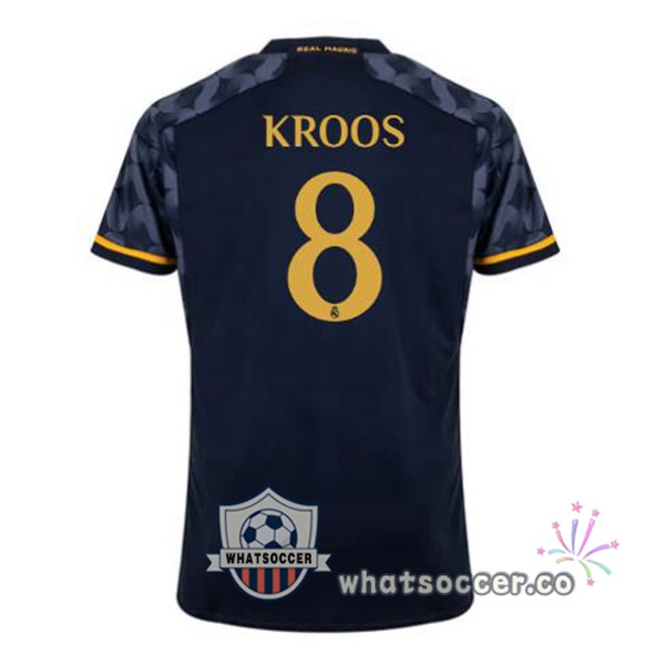 Real Madrid (Kroos 8) Away Soccer Jerseys Blue Royal 2023-2024
