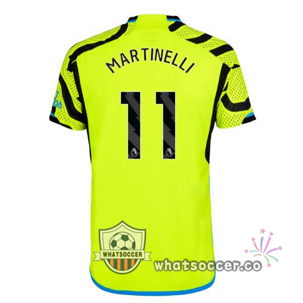 Arsenal (MARTINELLI 11) Away Soccer Jerseys Green 2023-2024