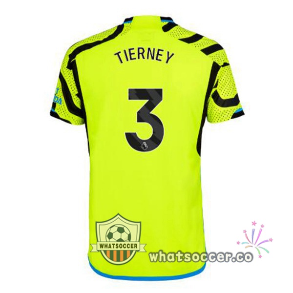 Arsenal (TIERNEY 3) Away Soccer Jerseys Green 2023-2024