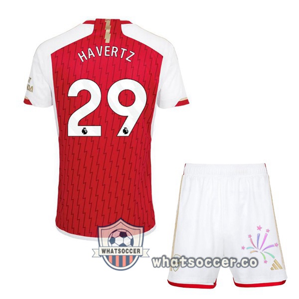 Arsenal (HAGreenZ 29) Kids Home Soccer Jerseys Red White 2023-2024