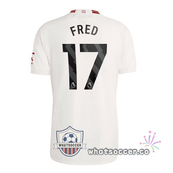 Manchester United (Fred 17) Third Soccer Jerseys White 2023-2024