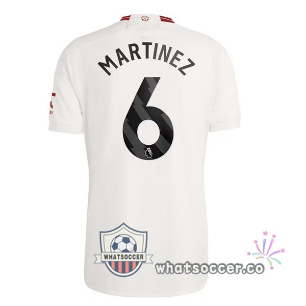 Manchester United (Martinez 6) Third Soccer Jerseys White 2023-2024