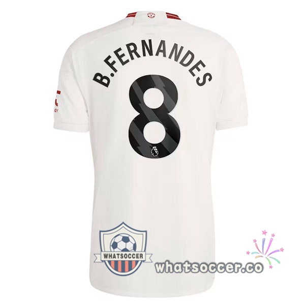 Manchester United (B.Fernandes 8) Third Soccer Jerseys White 2023-2024