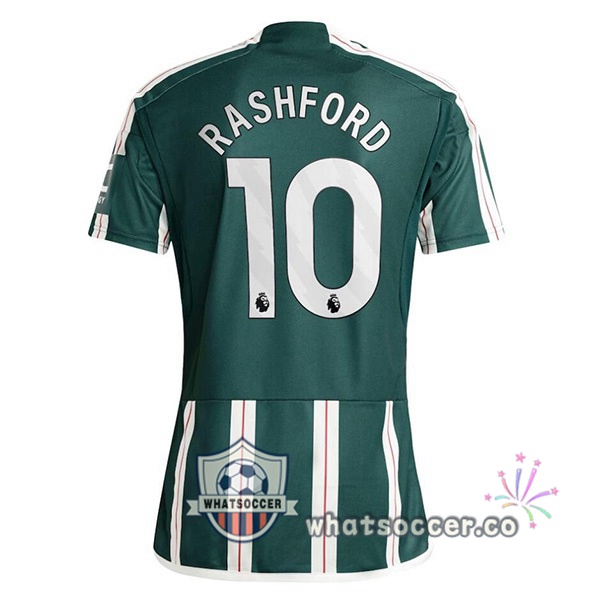 Manchester United (Rashford 10) Away Soccer Jerseys Green 2023-2024