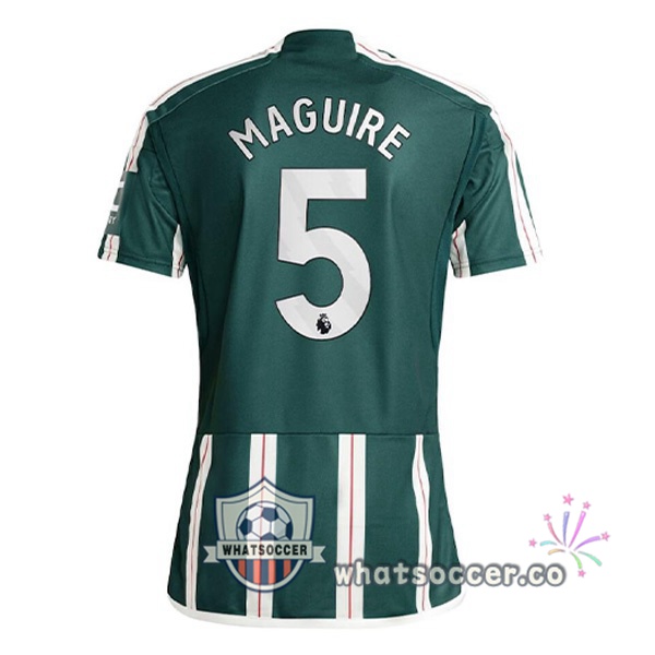 Manchester United (Maguire 5) Away Soccer Jerseys Green 2023-2024