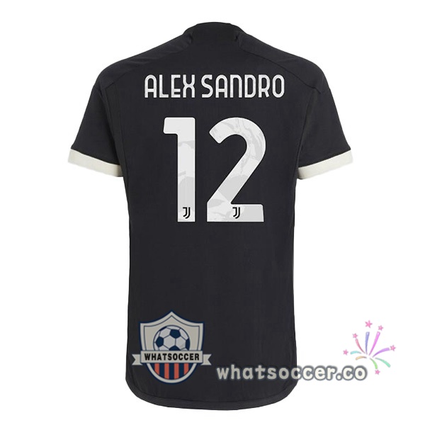 Juventus (ALEX SANDRO 12) Juventus Third Soccer Jerseys Black 2023-2024