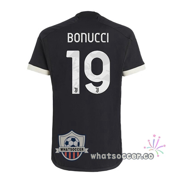 Juventus (BONUCCI 19) Juventus Third Soccer Jerseys Black 2023-2024