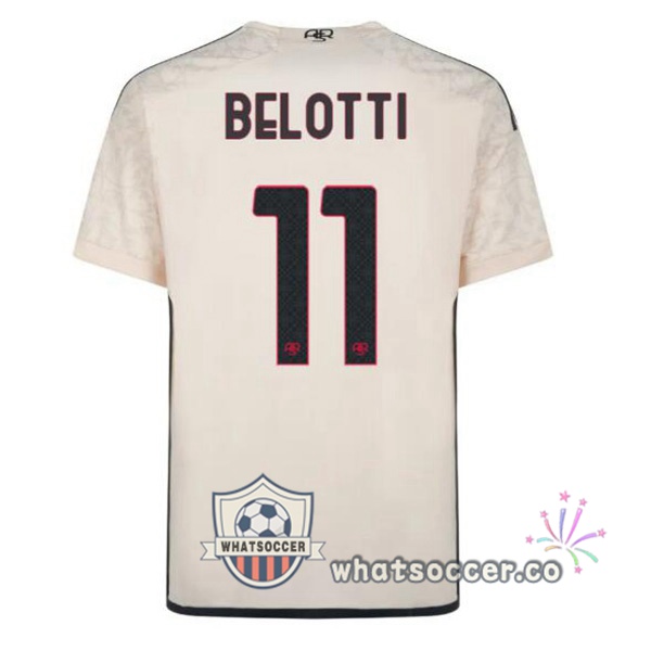 AS Roma (BELOTTI 11) Away Soccer Jerseys Yellow 2023-2024