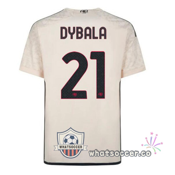 AS Roma (DYBALA 21) Away Soccer Jerseys Yellow 2023-2024