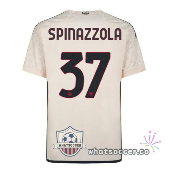 AS Roma (SPINAZZOLA 37) Away Soccer Jerseys Yellow 2023-2024