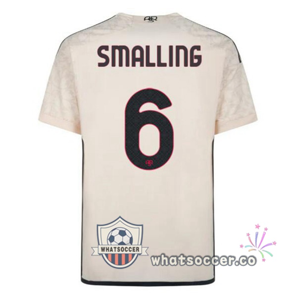 AS Roma (SMALLING 6) Away Soccer Jerseys Yellow 2023-2024