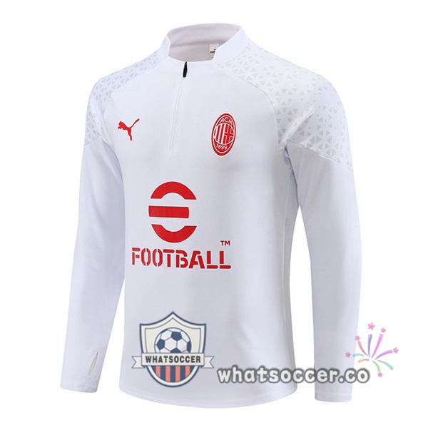Soccer Sweater AC Milan White 2023-2024