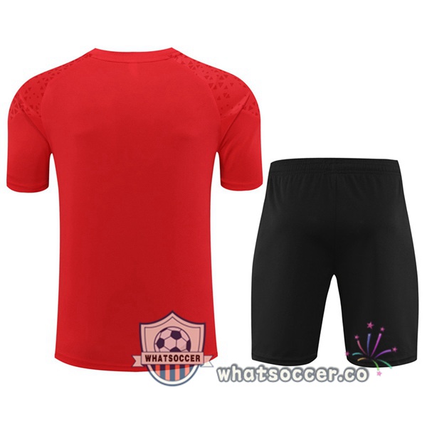 AC Milan Training T-Shirts + Shorts Red 2023-2024