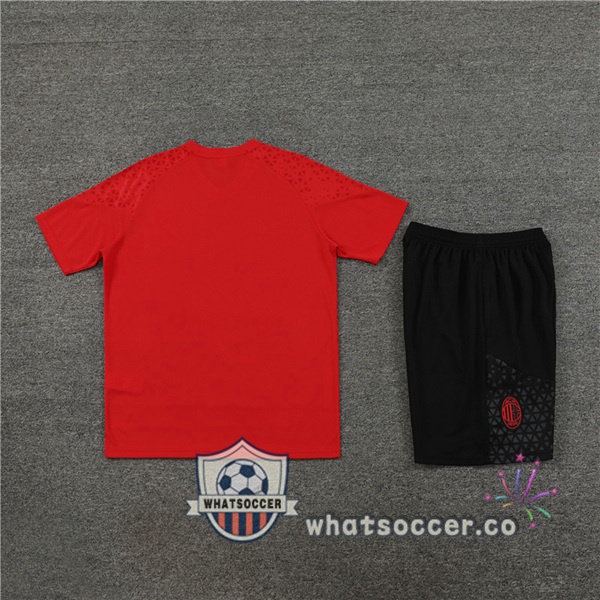 AC Milan Training T-Shirts + Shorts Red 2023-2024